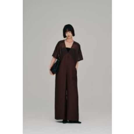 【Hella】sheer yoke jumpsuit　※納期3月下旬～4月下旬