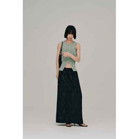 【Hella】flower jacquard skirt　※納期5月下旬～6月下旬