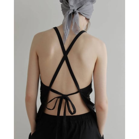 【anuke】Cutwork Lace Apron　※納期3月中旬〜4月中旬