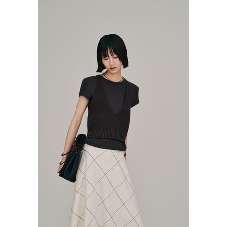 【Hella】ramie knit bustier　※納期4月下旬～5月下旬