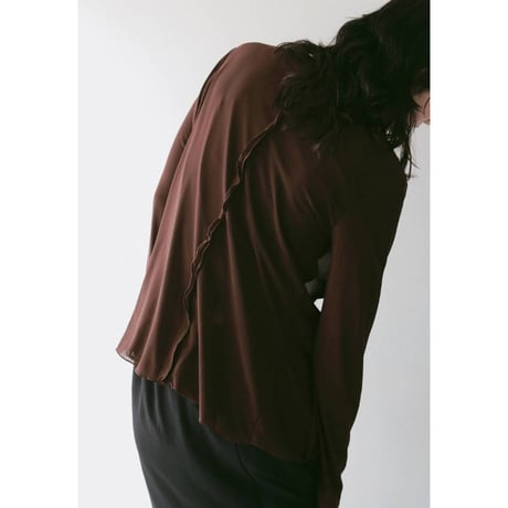 【anuke】Sheer Tulle Cardigan　※納期4月中旬〜5月中旬