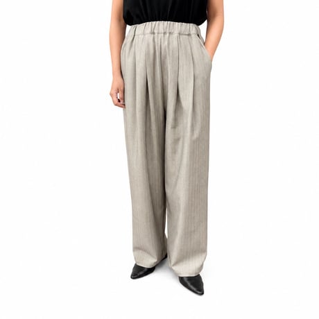 【siro de labonte】tuck easy pants （herringbone）