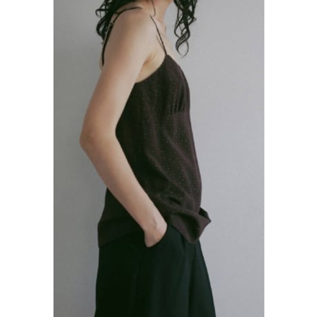 【anuke】Dotjacquard Camisole Tops　※納期4月中旬～5月中旬