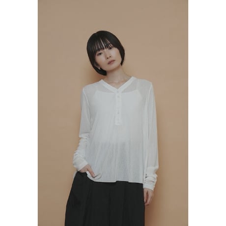 【CYAN TOKYO】バックギャザーチュールヘンリー