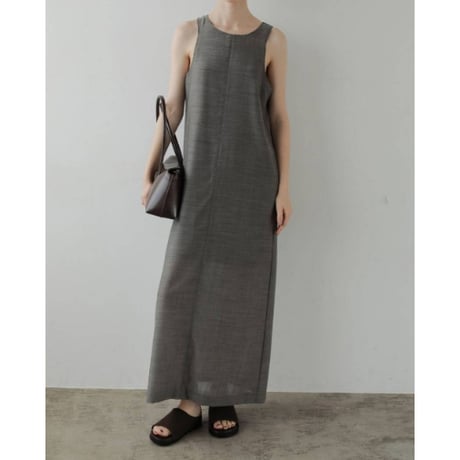 【anuke】Woolchambray Sleeveless Onepiece　※納期4月中旬～5月中旬