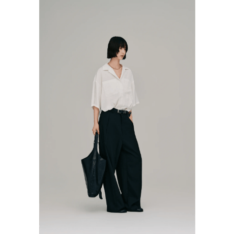 【Hella】open collar shirt　※納期6月下旬～7月下旬