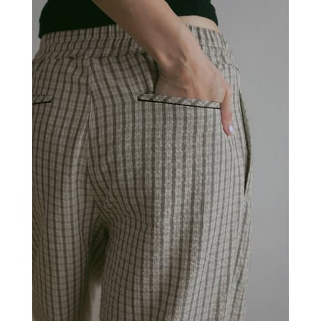 【anuke】Suckercheck Loose Pants　※納期5月上旬〜6月上旬