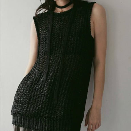 【anuke】Paperyarn Knit Vest　※納期4月中旬～5月中旬