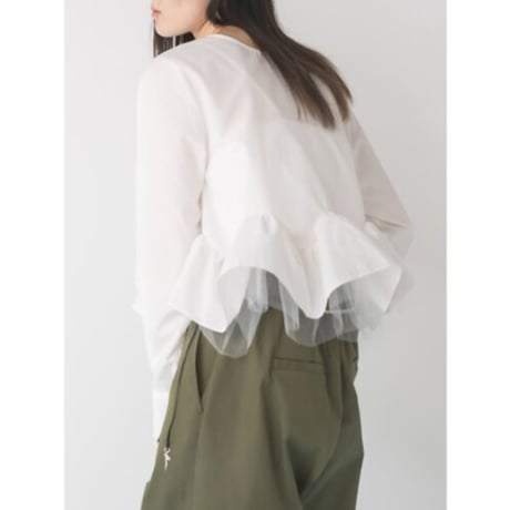 【Mewl】TULLE PEPLUM BL
