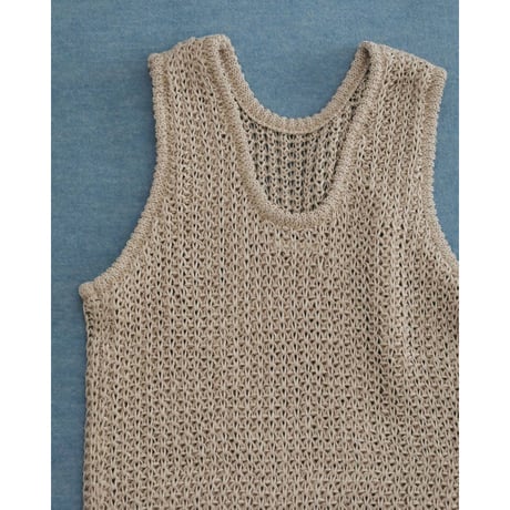 【anuke】Paperyarn Knit Vest　※納期4月中旬～5月中旬