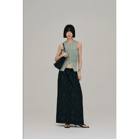【Hella】flower jacquard skirt　※納期5月下旬～6月下旬