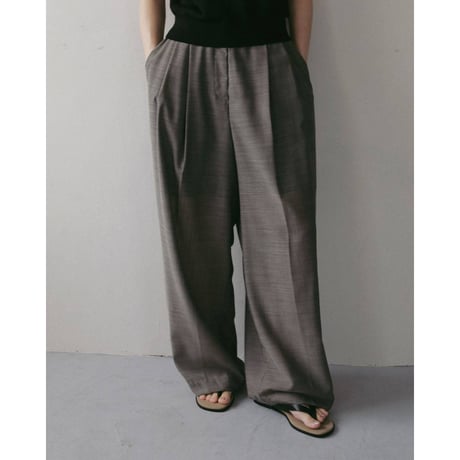 【anuke】Woolchambray Tuck Pants　※納期4月中旬〜5月中旬