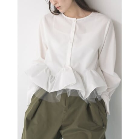【Mewl】TULLE PEPLUM BL