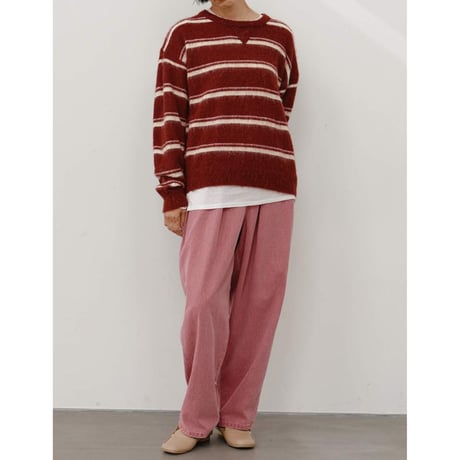 【YENN】MULTI STRIPE KNIT PO