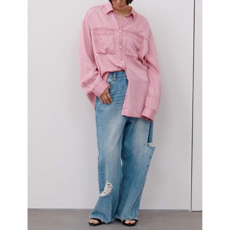 【YENN】FADED OVERSIZE SHIRT ※納期1月中旬～2月中旬