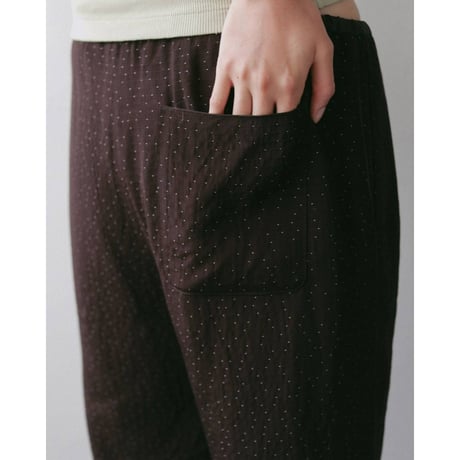 【anuke】Dotjacquard Rough Pants　※納期4月中旬～5月中旬