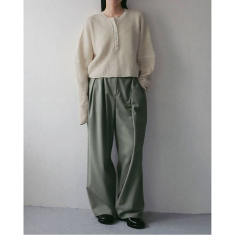 【anuke】Twill Tuck Widepants