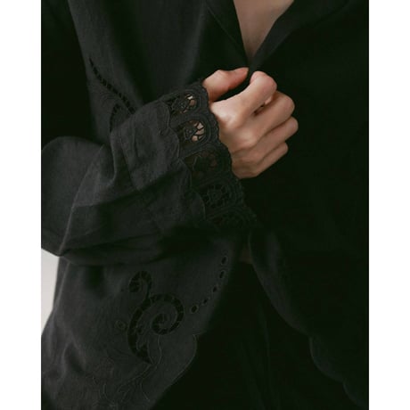 【anuke】Cutwork Opencollar Shirts　※納期　3月上旬〜4月上旬