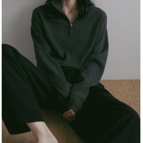 【anuke】Twill Tuck Widepants