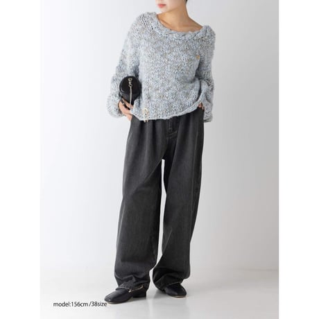【YENN】BOX TUCK PEG PANT