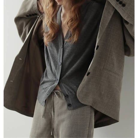 【anuke】Vneck Botton Vest　※納期4月中旬～5月中旬
