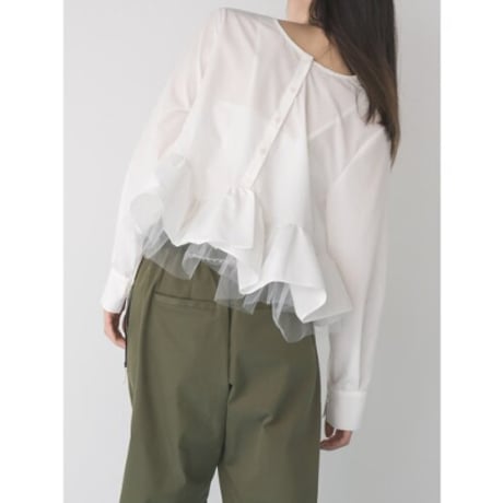 【Mewl】TULLE PEPLUM BL
