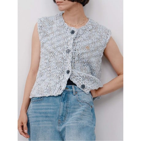 【YENN】HAND SLUB MIX VEST