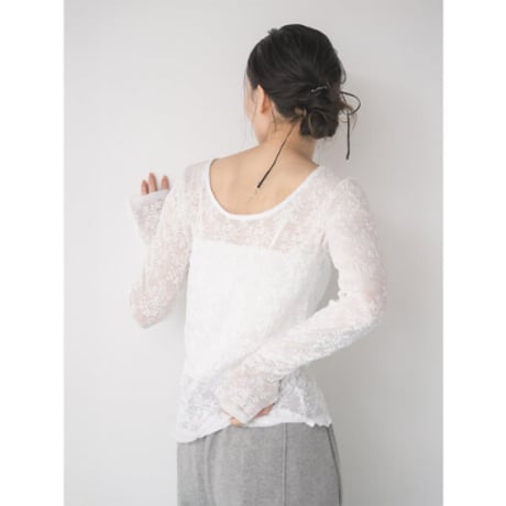 【Mewl】LACE LONG SLEEVE TOP