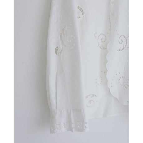 【anuke】Cutwork Opencollar Shirts　※納期　3月上旬〜4月上旬