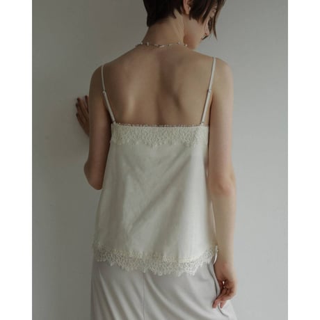 【anuke】Twill Lace Camisole　※納期3月下旬～4月下旬