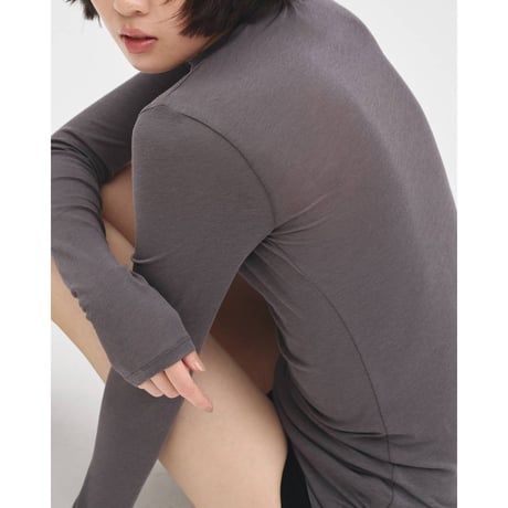 【TODAYFUL】Highneck Smooth Long T-shirts　※納期2月上旬～3月上旬