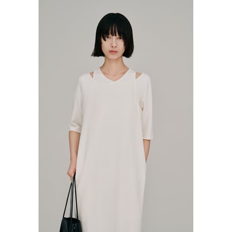 【Hella】layered half sleeve dress　※納期4月下旬～5月下旬