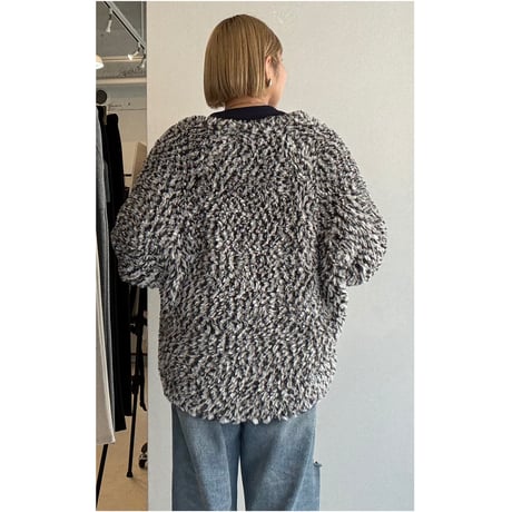 【MARGAUX VINTAGE】フェザーヤーンVカーディガン