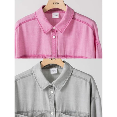 【YENN】FADED OVERSIZE SHIRT ※納期1月中旬～2月中旬