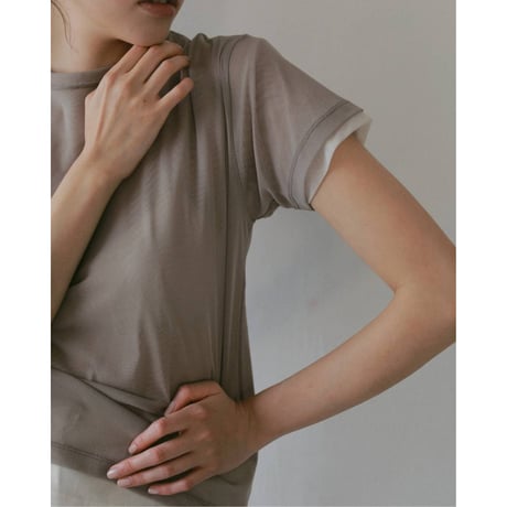 【anuke】Sheer Tulle T-shirts　※納期4月下旬～5月下旬