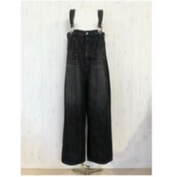 【L'ours Polaire et Bleu】ブラックデニムサロペット