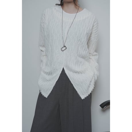 【CYAN TOKYO】シャギージャガードレイヤーTOPS