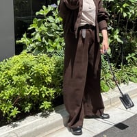 【cafune】TWEED polyester tuck pants