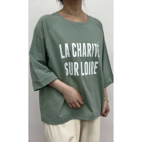 【CLOCHE】6分袖ロゴTee