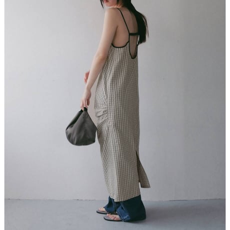 【anuke】Suckercheck Cami Onepiece　※納期5月下旬〜6月下旬