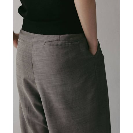 【anuke】Woolchambray Tuck Pants　※納期4月中旬〜5月中旬