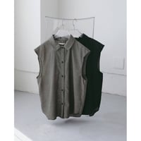 【anuke】Woolchambray Sleeveless Shirts　※納期4月中旬〜5月中旬