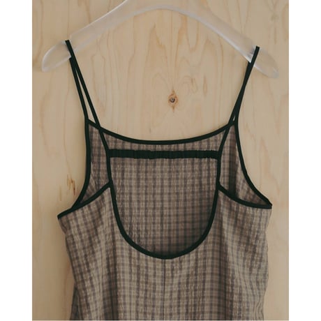 【anuke】Suckercheck Cami Onepiece　※納期5月下旬〜6月下旬