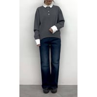 【CLOCHE】シャツレイヤード風ニット