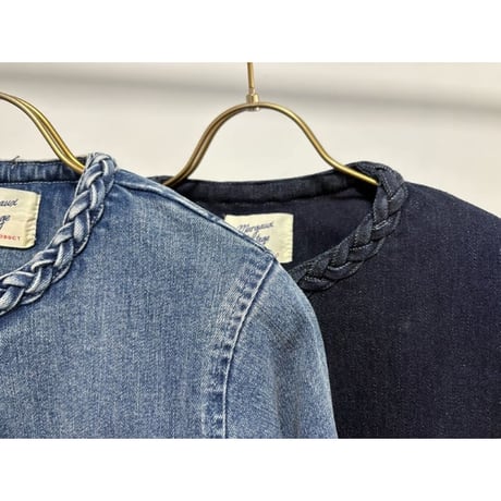【ＭARGAUX VINTAGE】編みこみデニムジャケット