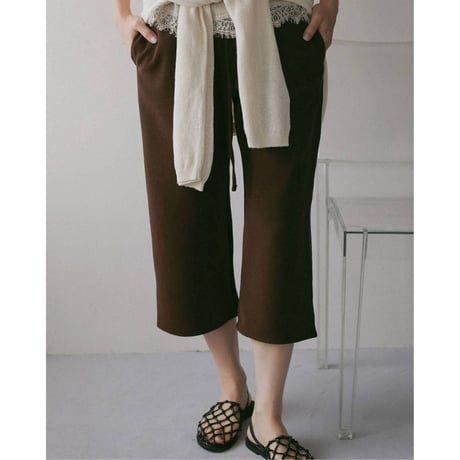 【anuke】Back Satin Capripants　※納期3月下旬～4月下旬