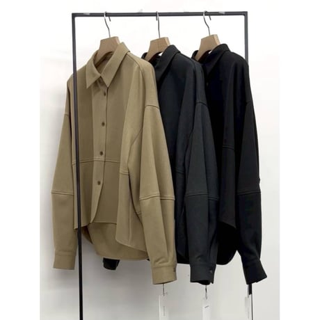 【CLOCHE】ウールライクポリシャツ