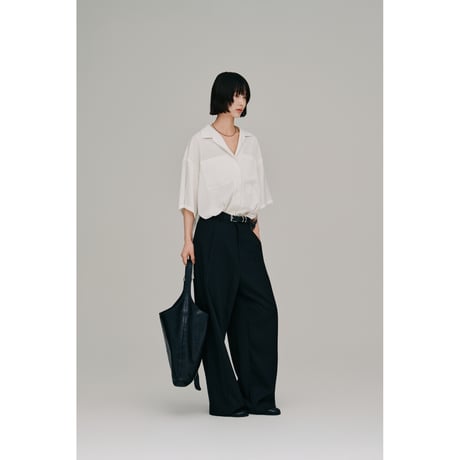 【Hella】open collar shirt　※納期6月下旬～7月下旬
