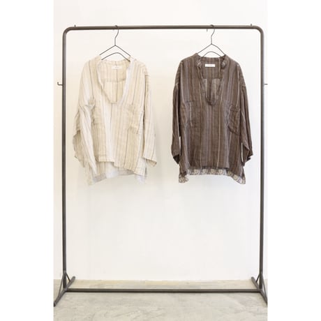 【LE MELANGE】フレンチリネンスキッパーシャツ