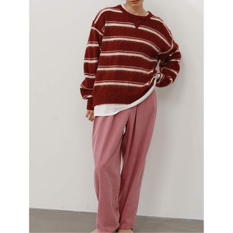 【YENN】MULTI STRIPE KNIT PO